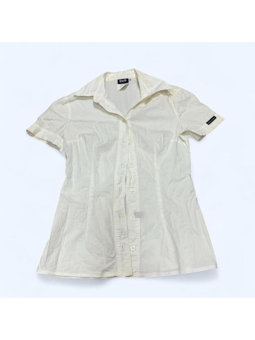 Y2K 90s dolce and Gabbana white button up blouse